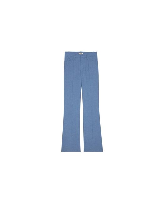 Zadig & Voltaire Straight Trousers in het Blue