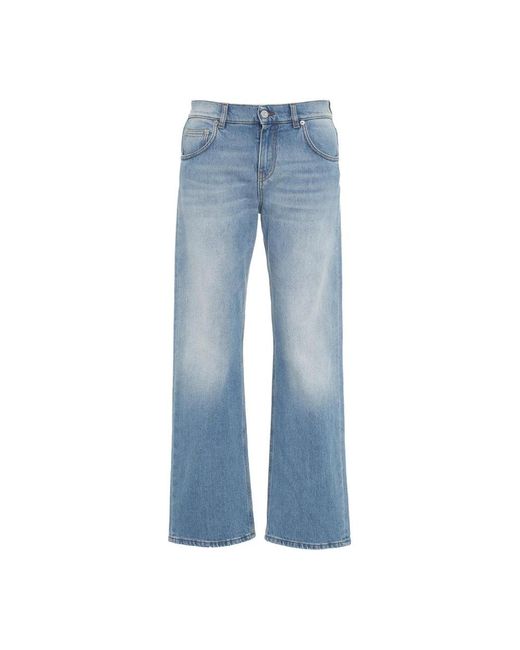 Mauro Grifoni Blue Weite jeans mit gürtelschlaufen