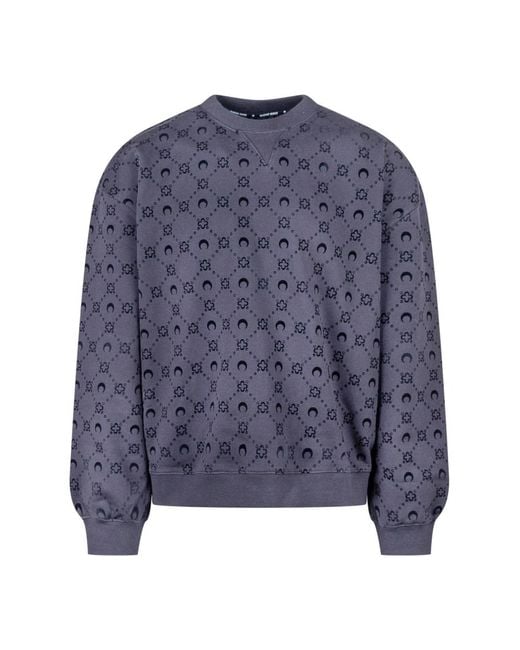 MARINE SERRE Blue Sweatshirts for men
