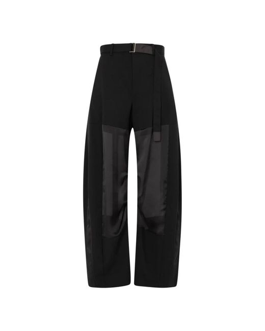 Sacai Black Wide Trousers