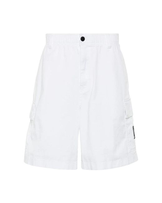 Calvin Klein Weiße denim-shorts in White für Herren