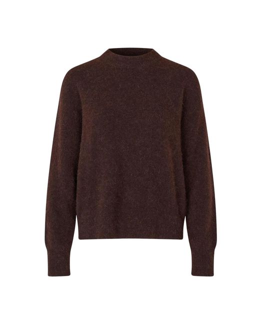 Samsøe & Samsøe Round-Neck Knitwear in het Brown