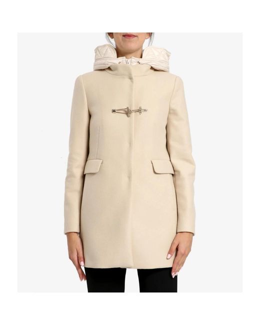 Single-Breasted Coats Fay de color Natural