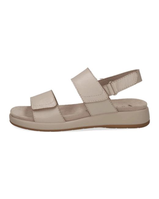 Caprice Metallic Flat Sandals
