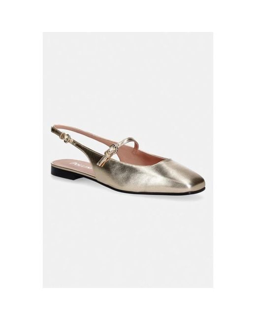 Pollini White Slingback Ballerinas