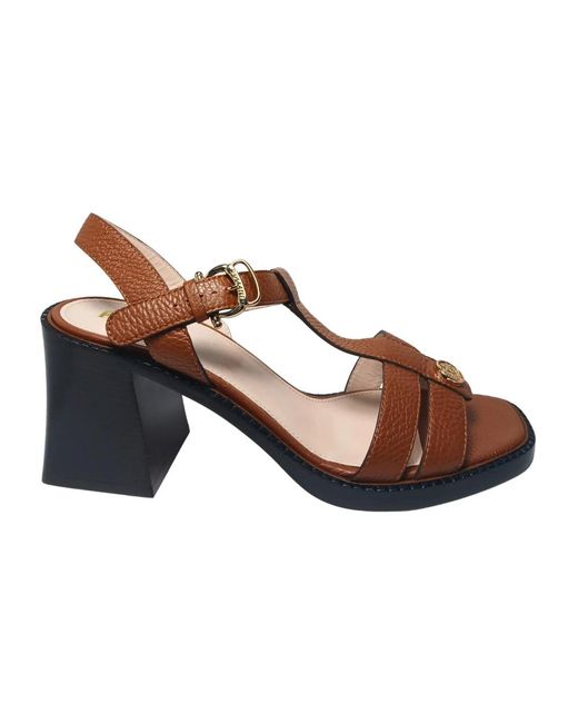 Pollini Brown High Heel Sandals
