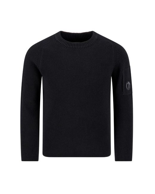 C P Company Black Round-Neck Knitwear for men