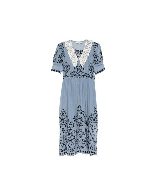 Sea Blue Frances Floral-Print Midi Dress