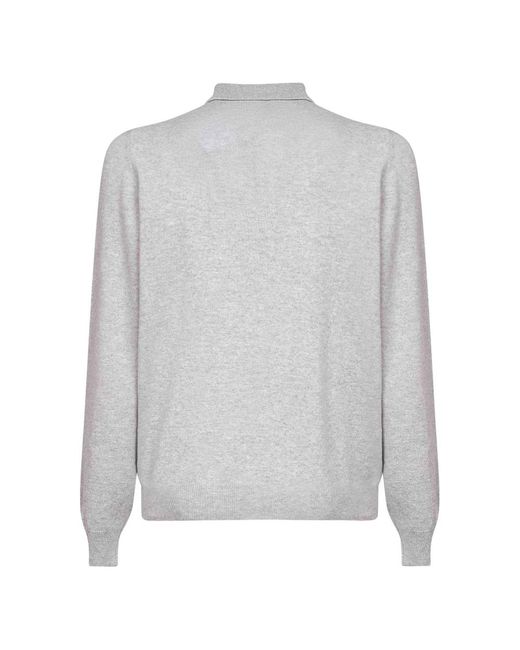 D4.0 Gray Round-Neck Knitwear for men