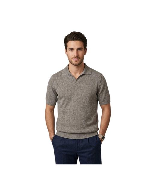 FILIPPO DE LAURENTIIS Gray Polo Shirts for men