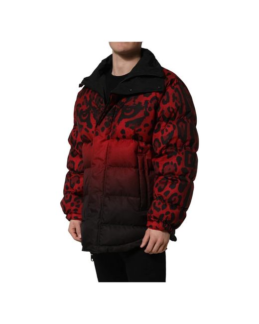 Dolce & Gabbana Red Winter Jackets for men