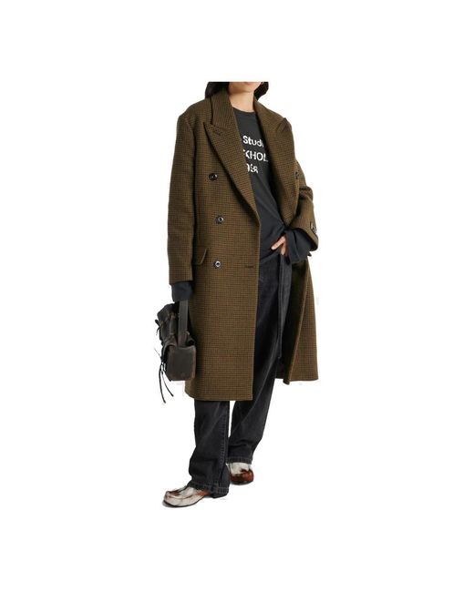 Acne Brown Double-Breasted Coats