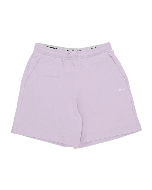 Obey Purple Short Shorts