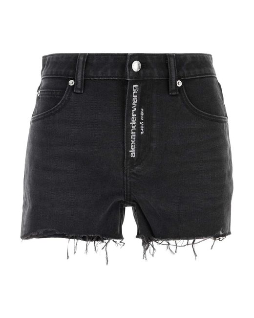 Alexander Wang Black Denim Shorts