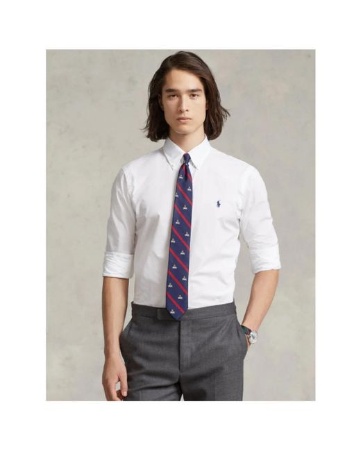 Polo Ralph Lauren White Formal Shirts for men