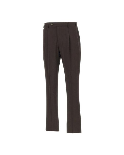 PT Torino Gray Wide Trousers for men