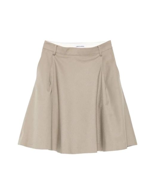 Low Classic Brown Short Skirts