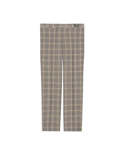 Gucci Gray Straight Trousers