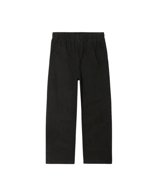 Obey Black Wide Trousers for men