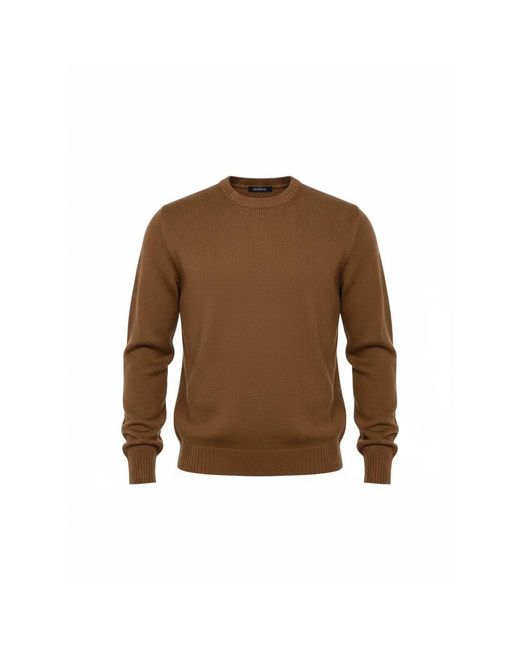 Dondup Brown Round-Neck Knitwear for men