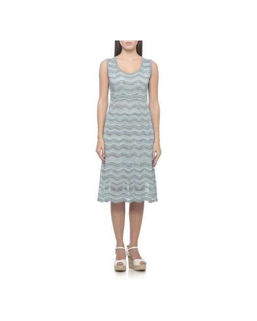 D.exterior Gray Knitted Dresses