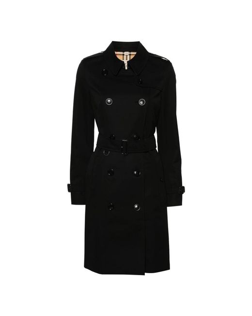 Burberry Klassieke Trenchcoat Met Iconische Details in het Black