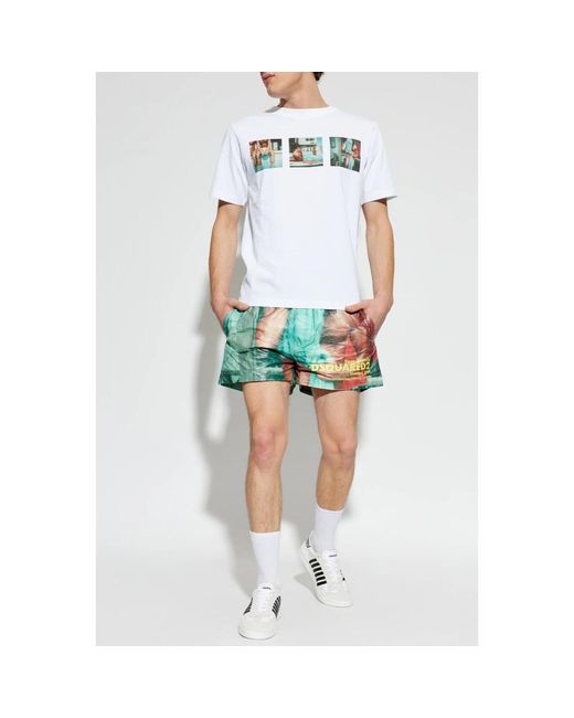DSquared² Blue Short Shorts for men