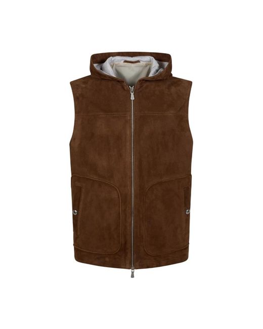 Vests di Eleventy in Brown da Uomo