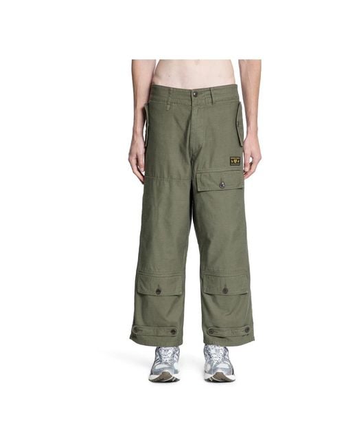 Human Made Green Wide Trousers for men