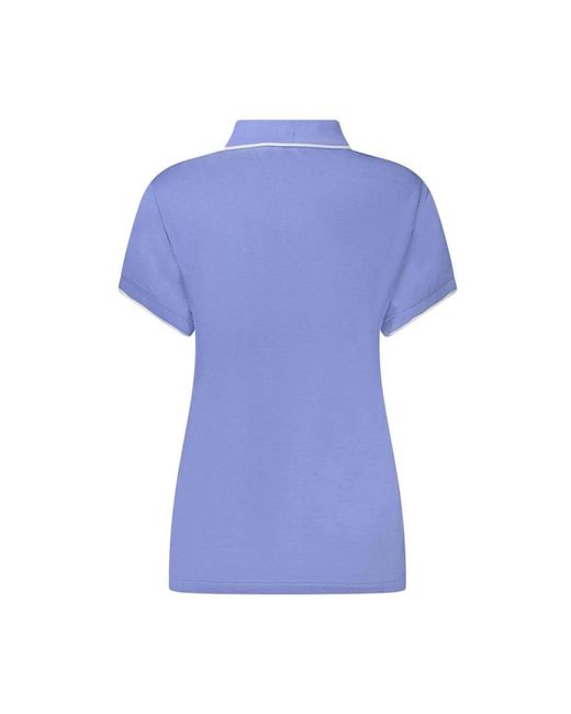 North Sails Tops ,Blauw ,Polo Shirt Met Contrastdetails in het Blue