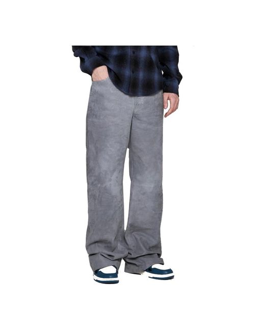 Amiri Gray Straight Jeans for men