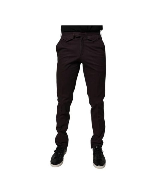 Bencivenga Black Straight Trousers for men