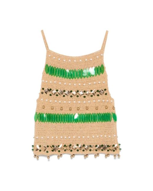Bode Tops ,Veelkleurig ,Stijlvolle Calypso Tank Top in het Green
