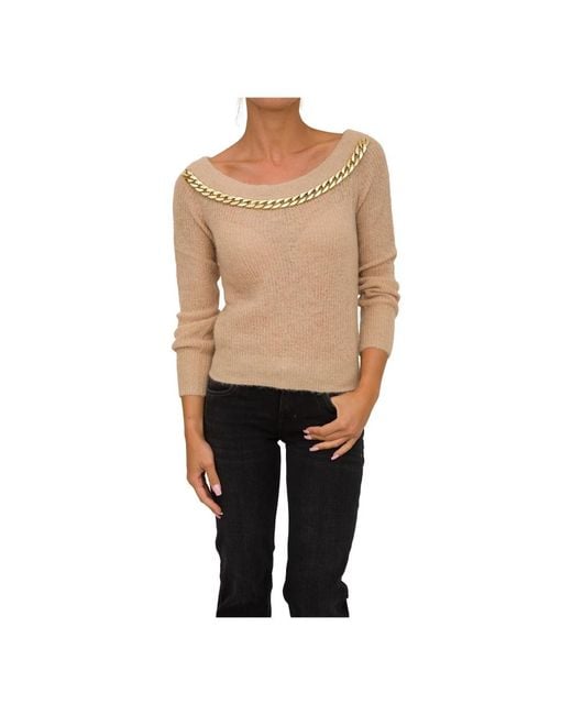 Guess Natural Round-Neck Knitwear
