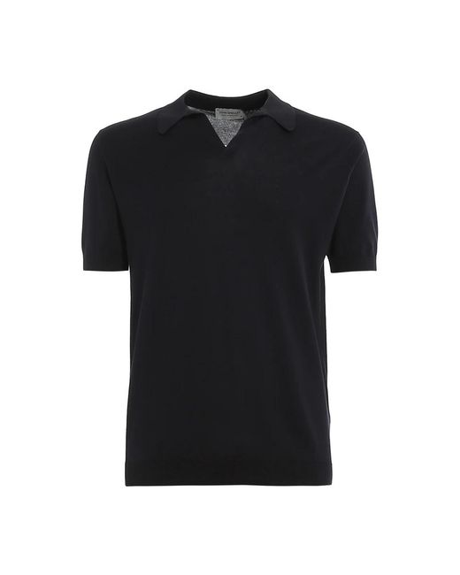 John Smedley Black Polo Shirts for men