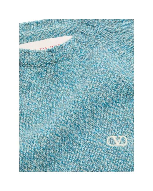 Round-Neck Knitwear Valentino Garavani pour homme en coloris Blue