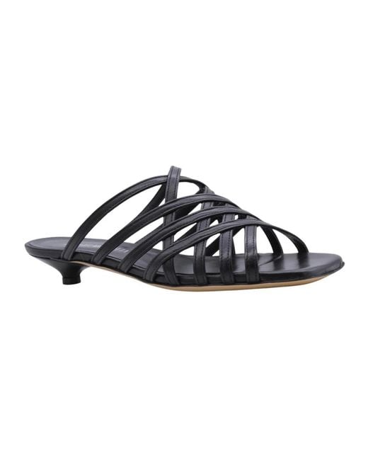 Rotta Black Heeled Mules