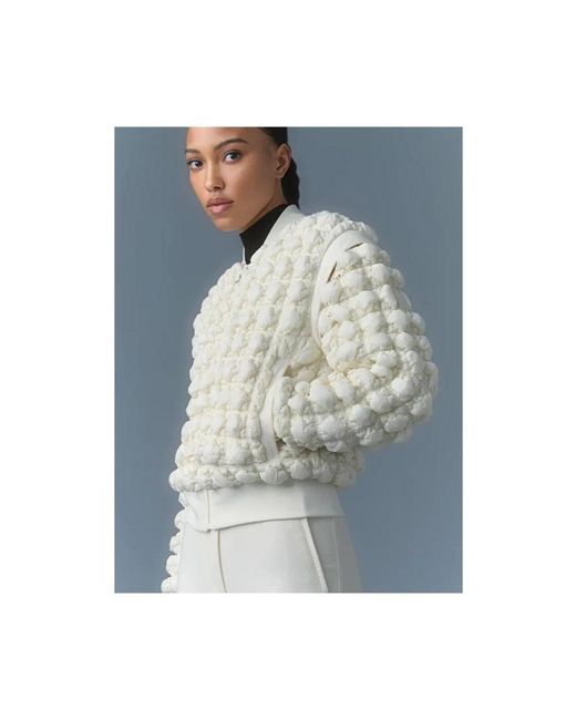 Mackage Helen Bomber Jacket in het White