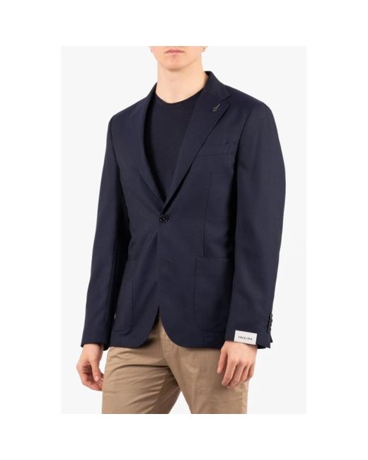 Paoloni Blue Blazers for men