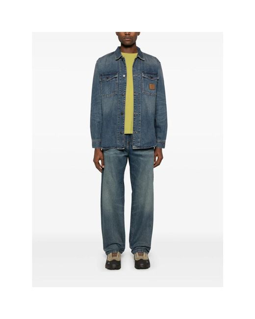 Carhartt Blue Straight Jeans for men
