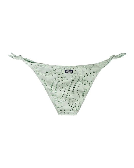 Mc2 Saint Barth Blue Verstellbare Lace Medium-Taillen Bikinihose
