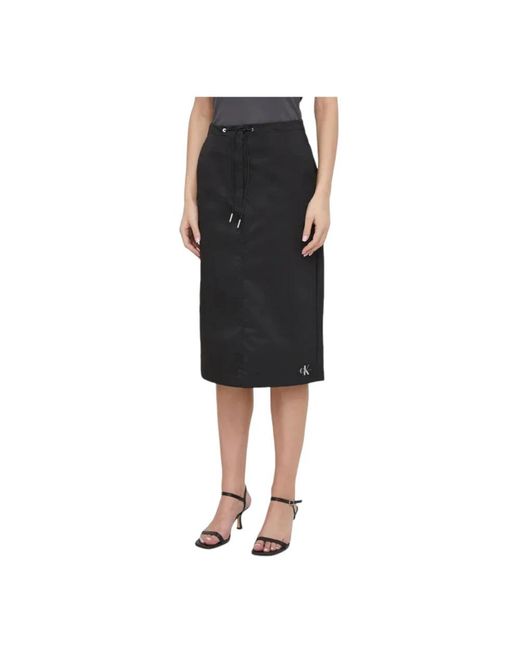 Calvin Klein Black Midi Skirts