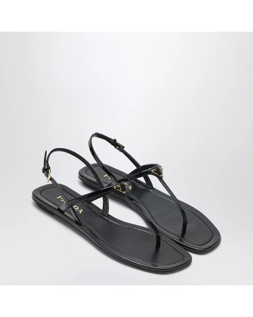 Prada Brown Flat Sandals