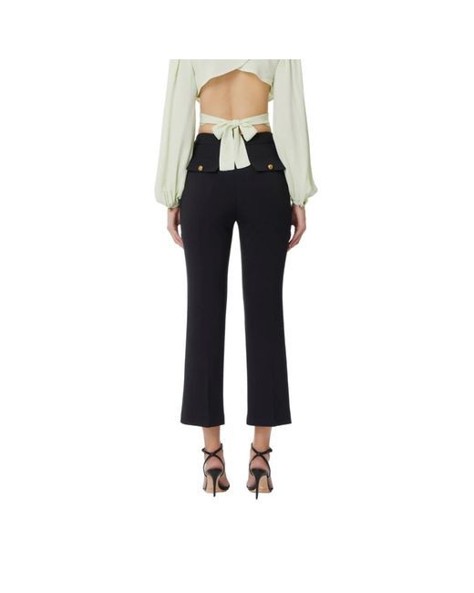 Cropped Trousers Elisabetta Franchi en coloris Blue