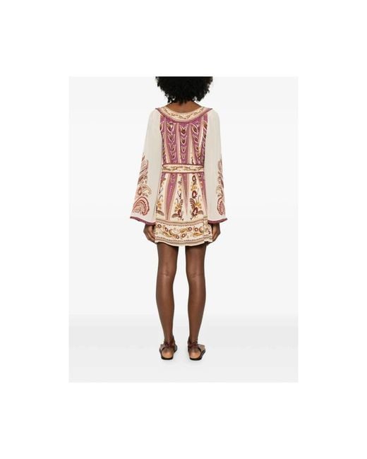 Farm Rio Pink Floral Print Belt Dress