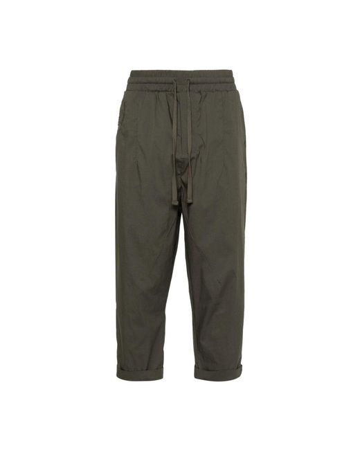 Thom Krom Green Cropped Trousers for men