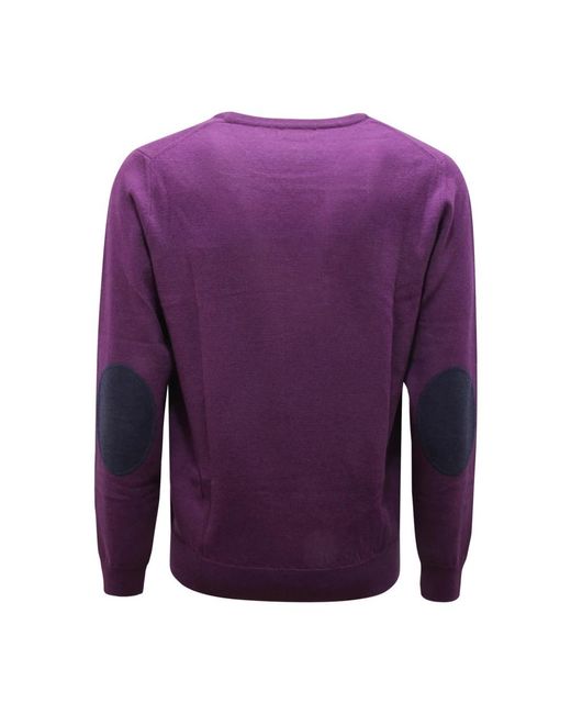 Brooksfield Purple Round-Neck Knitwear for men