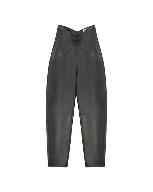 The Attico Gray Wide Trousers