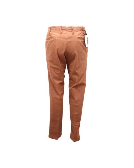 PT01 Brown Slim-Fit Trousers for men