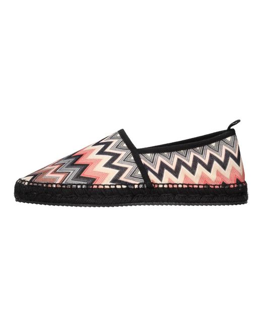Missoni Schoenen ,Veelkleurig ,Platte Schoenen Multi Kleur in het Black voor heren